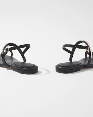 HARDWARE FLATサンダル Gold Hardware Flat Sandal | White House Black Market